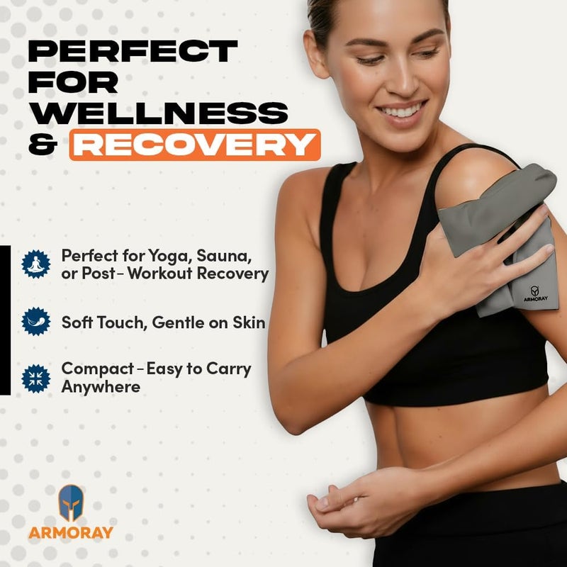 ARMORAY Sweat Absorbing Towel Handkerchief – Quick-Dry Microfiber Gym Towels for Face, Hands & Body – Workout Towel for Men, Sport Rag, Perfect for Tennis, Pickleball & Sauna Use by Women - Image 5